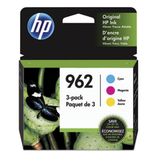 Picture of HP 962, (3YP00AN) 3-Pack Cyan/Magenta/Yellow Original Ink Cartridges