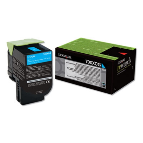 Picture of 70C0XCG Return Program Extra High-Yield Toner, 4,000 Page-Yield, Cyan, TAA Compliant