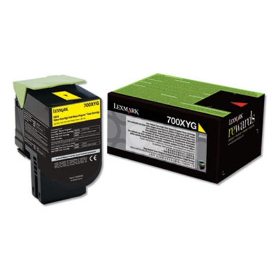 Picture of 70C0XYG Return Program Extra High-Yield Toner, 4,000 Page-Yield, Yellow, TAA Compliant