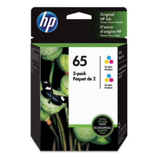 Picture of HP 65, (6ZA56AN) 2-Pack Tri-Color Original Ink Cartridges