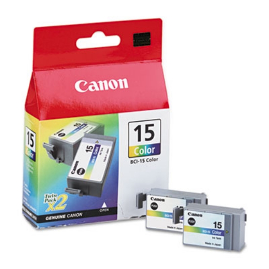 Picture of 8191A003 (BCI-15) Ink, 130 Page-Yield, Tri-Color, 2/Pack