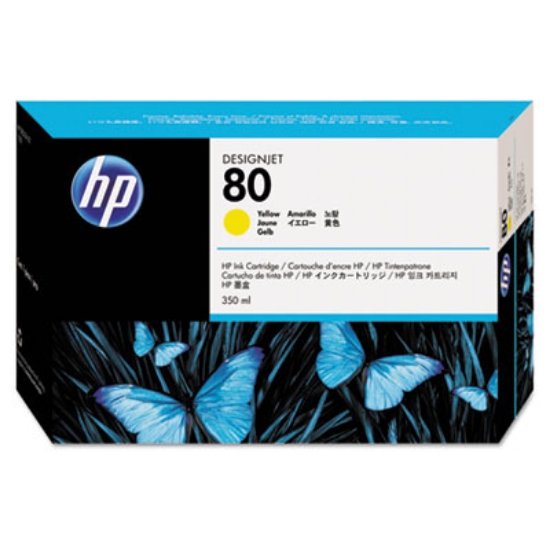 Picture of HP 80, (C4848A) Yellow Original Ink Cartridge