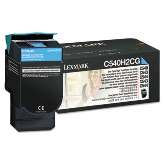 Picture of C540H2CG High-Yield Toner, 2,000 Page-Yield, Cyan