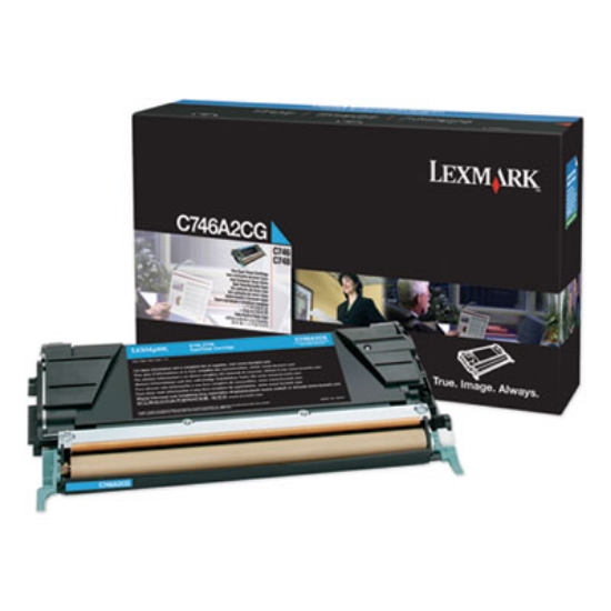 Picture of C746A2CG Toner, 7,000 Page-Yield, Cyan