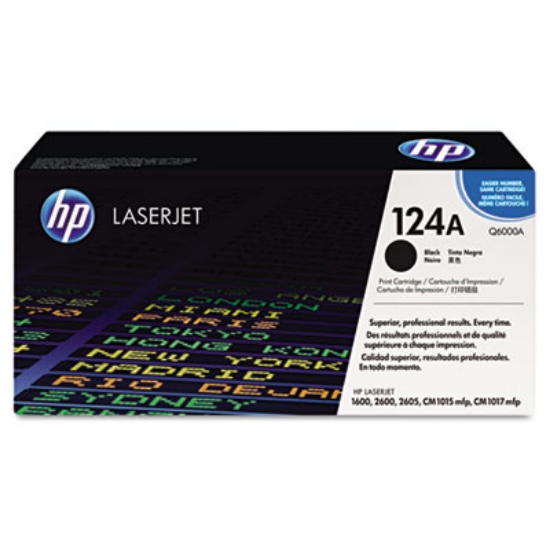 Picture of HP 124A, (Q6000A) Black Original LaserJet Toner Cartridge