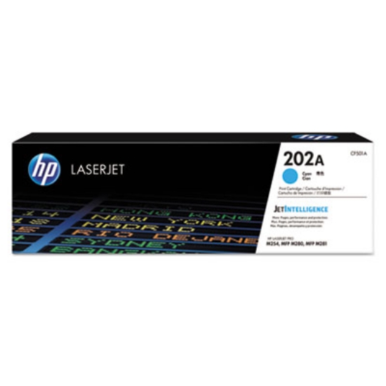 Picture of HP 202A, (CF501A) Cyan Original LaserJet Toner Cartridge