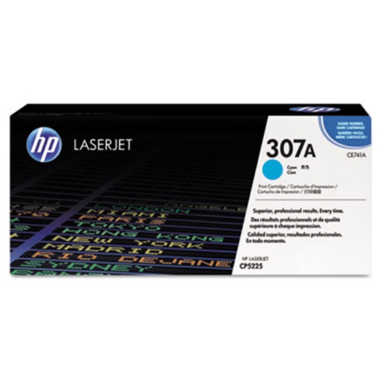 Picture of HP 307A, (CE741A) Cyan Original LaserJet Toner Cartridge