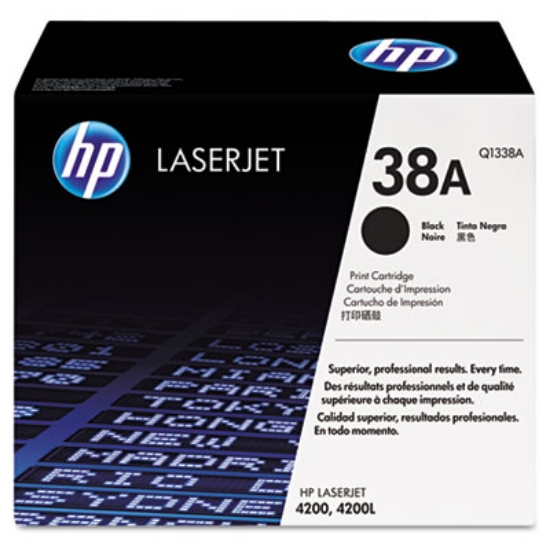 Picture of HP 38A, (Q1338A) Black Original LaserJet Toner Cartridge