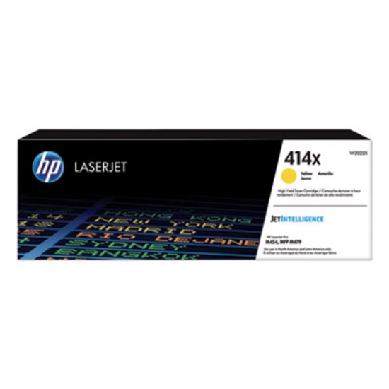 Picture of HP 414X, (W2022X) High-Yield Yellow Original LaserJet Toner Cartridge