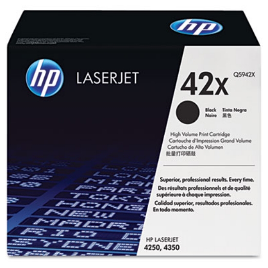 Picture of HP 42X, (Q5942X) High-Yield Black Original LaserJet Toner Cartridge