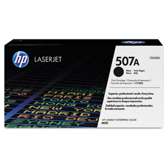 Picture of HP 507A, (CE400A) Black Original LaserJet Toner Cartridge