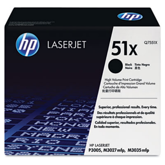 Picture of HP 51X, (Q7551X) High-Yield Black Original LaserJet Toner Cartridge