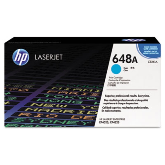 Picture of HP 648A, (CE261A) Cyan Original LaserJet Toner Cartridge