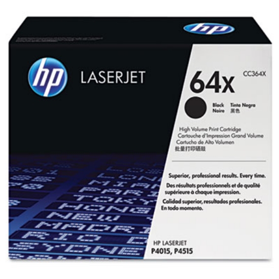 Picture of HP 64X, (CC364X) High-Yield Black Original LaserJet Toner Cartridge