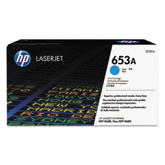 Picture of HP 653A, (CF321A) Cyan Original LaserJet Toner Cartridge