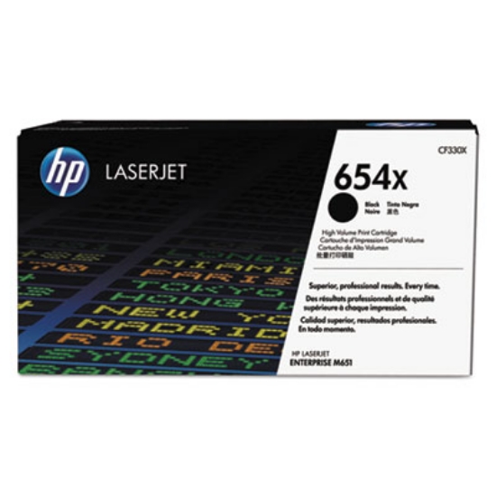 Picture of HP 654X, (CF330X) High-Yield Black Original LaserJet Toner Cartridge