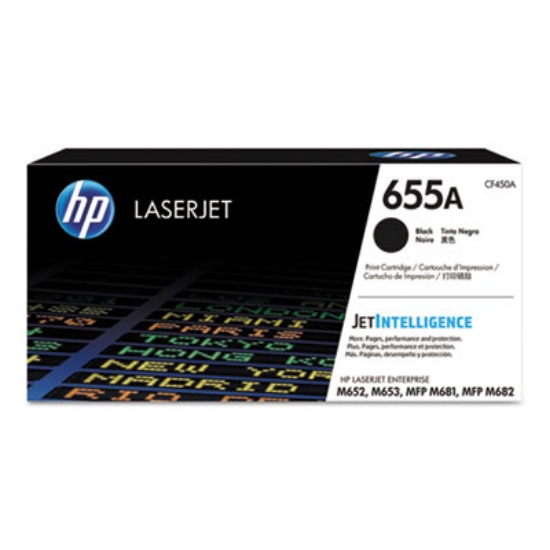 Picture of HP 655A, (CF450A) Black Original LaserJet Toner Cartridge