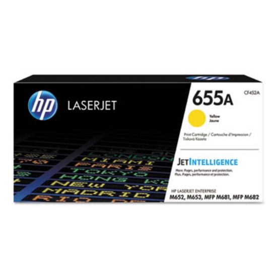 Picture of HP 655A, (CF452A) Yellow Original LaserJet Toner Cartridge