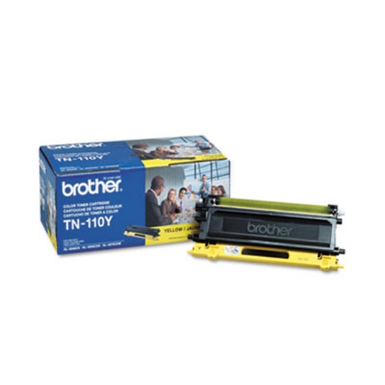 Picture of TN110Y Toner, 1,500 Page-Yield, Yellow