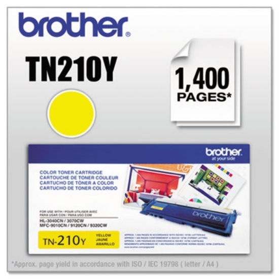 Picture of TN210Y Toner, 1,400 Page-Yield, Yellow