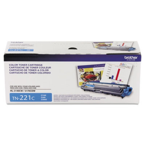 Picture of TN221C Toner, 1,400 Page-Yield, Cyan