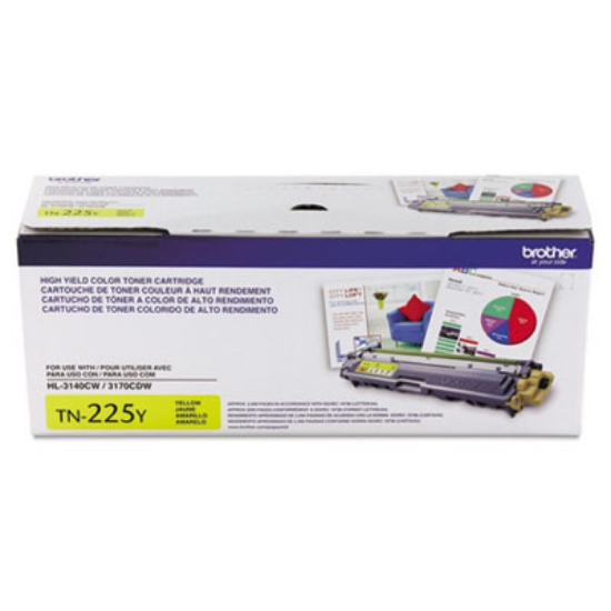 Picture of TN225Y High-Yield Toner, 2,200 Page-Yield, Yellow