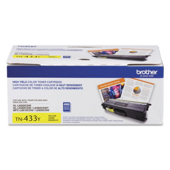 Picture of TN433Y High-Yield Toner, 4,000 Page-Yield, Yellow