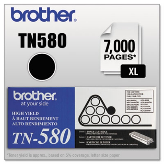 Picture of TN580 High-Yield Toner, 7,000 Page-Yield, Black