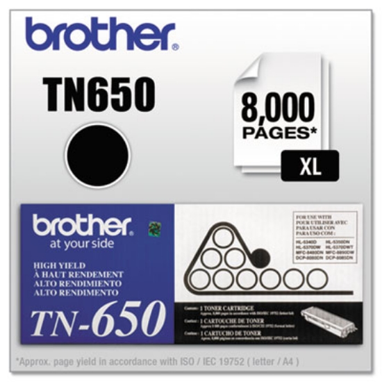 Picture of TN650 High-Yield Toner, 8,000 Page-Yield, Black